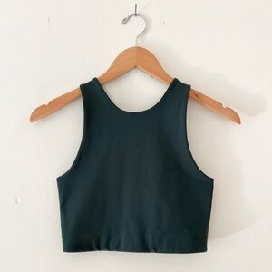 Girlfriend Collective S Dylan Tank Bra Moss Green